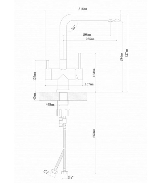 FLORENTINA АРЕС FL смеситель нуар