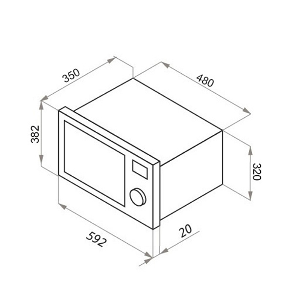 MAUNFELD XBMO202S микроволновая печь нержавеющая сталь