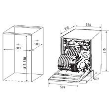 ZIGMUND & SHTAIN DW 308.6 посудомоечная машина нержавеющая сталь