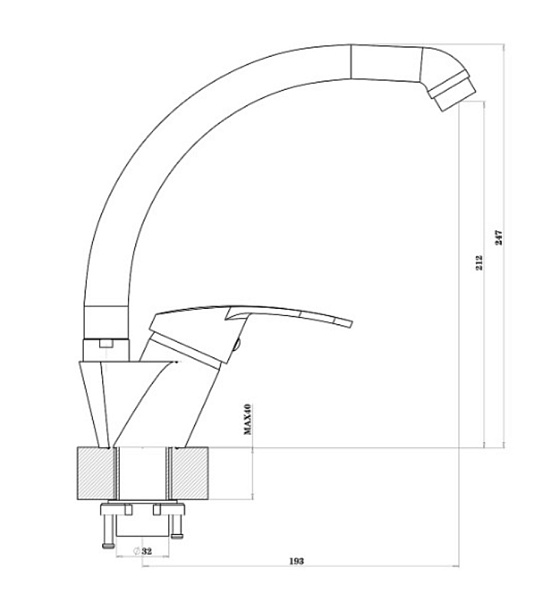 FLORENTINA МИРА FL смеситель серый шелк