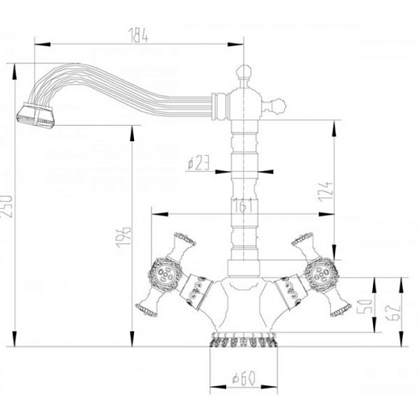 ZORG A 7005K-BR смеситель бронза