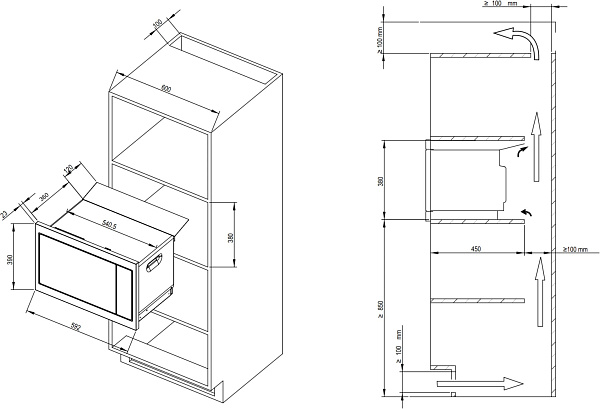 DE DIETRICH DME4310H микроволновая печь черный
