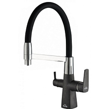 ZORG SH 818-6 BLACK CR смеситель черный металл/хром ZORG SH 818-6 BLACK CR смеситель черный металл/хром