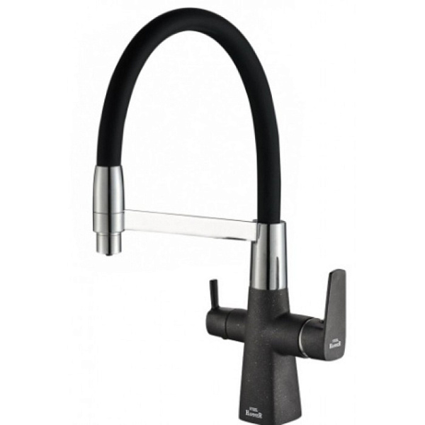 ZORG SH 818-6 BLACK CR смеситель черный металл/хром