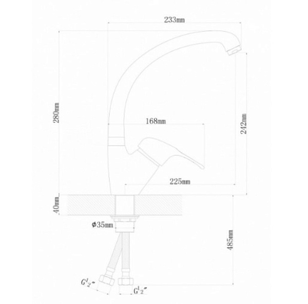 FLORENTINA ОМЕГА FL смеситель серый шелк