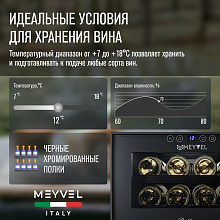 MEYVEL MV08-BF1 (easy) отдельностоящий винный шкаф черный