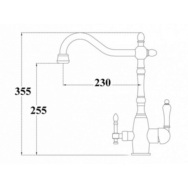 ZORG ZR 312 yf-33 Br Light смеситель золото