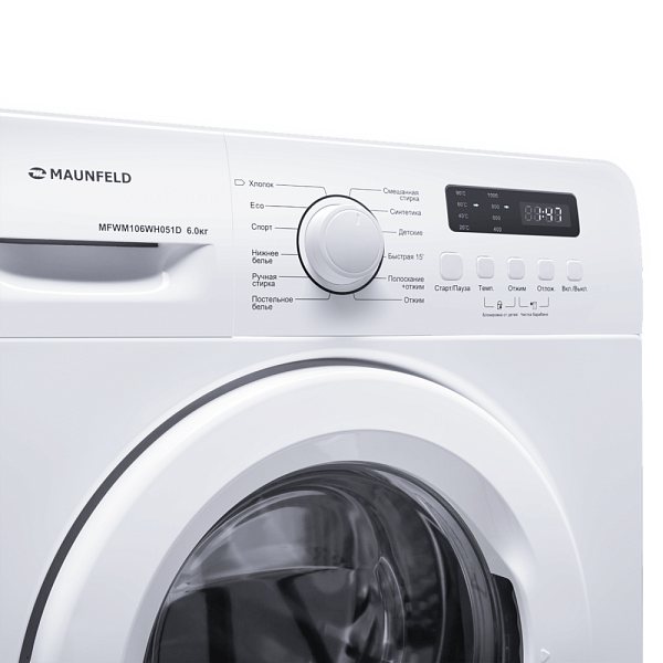 MAUNFELD MFWM106WH051D стиральная машина белый