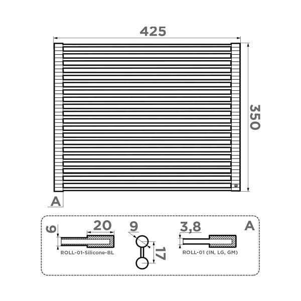 OMOIKIRI ROLL-01-GM ролл-мат черный