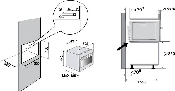 DE DIETRICH DKV4530H паровой шкаф черный