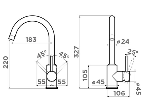 OMOIKIRI SHINAGAWA- P SA смеситель бежевый