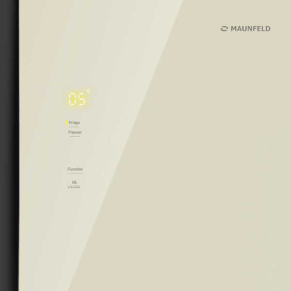 MAUNFELD MFF191NFBG холодильник бежевый