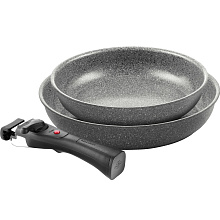 BALLARINI Набор сковород Torre 24 см и 28 см c антипригарным покрытием и 1 съемной ручкой