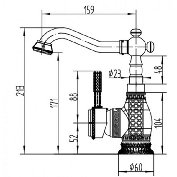 ZORG A 314U-BR смеситель бронза