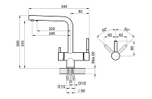 GRANULA GR-2305 смеситель нержавеющая сталь GRANULA GR-2305 смеситель нержавеющая сталь