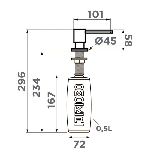 OMOIKIRI OM-03-GM дозатор черный