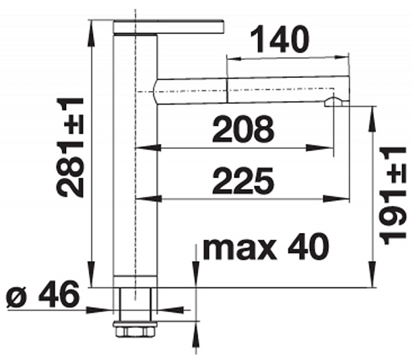 BLANCO LINEE-S смеситель нержавеющая сталь