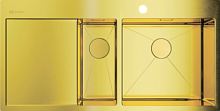 OMOIKIRI AKISAME 100-2-LG-R мойка золотой